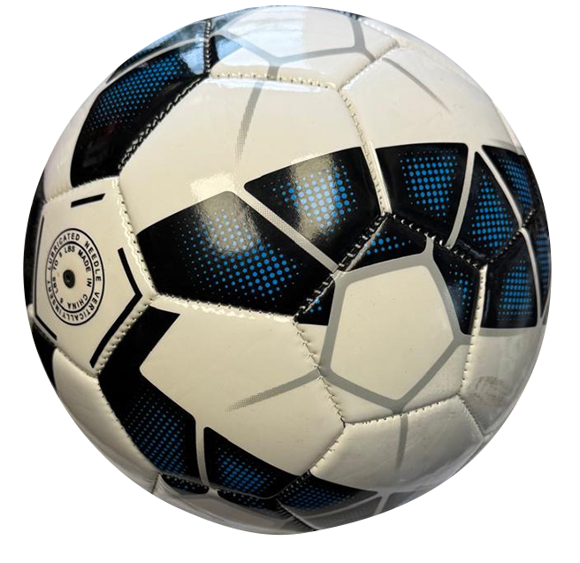 White Black Blue Soccer Ball