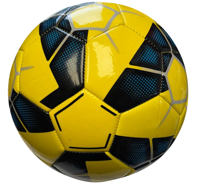 Yellow Black Blue Soccer Ball