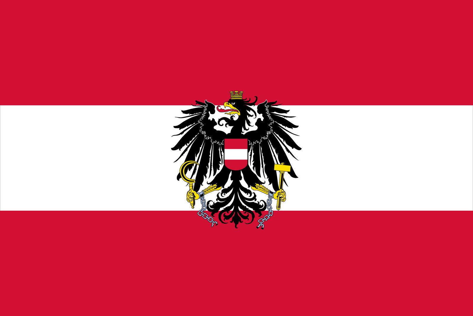 Austria with Eagle  flag