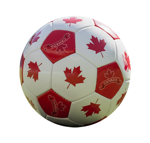 Canada Maple Leaf Design Soccer Ball
