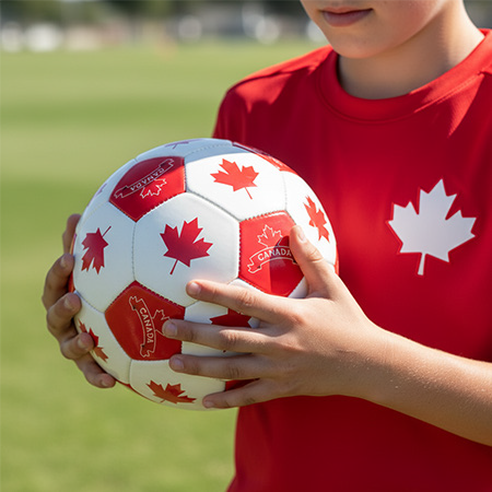 Canada Maple Leaf Design Soccer Ball