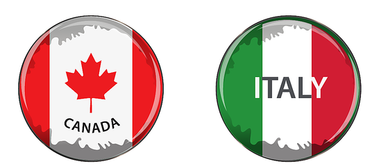 Canada Italy Compact Mirror