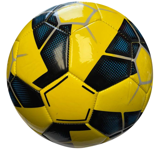 Yellow Black Blue Soccer Ball